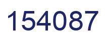 Number 154087 blue image