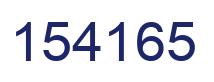 Number 154165 blue image