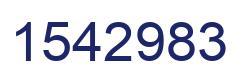Number 1542983 blue image