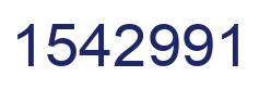 Number 1542991 blue image