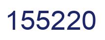 Number 155220 blue image