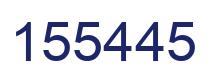 Number 155445 blue image