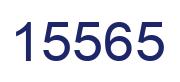 Number 15565 blue image