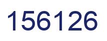 Number 156126 blue image