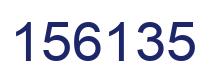 Number 156135 blue image