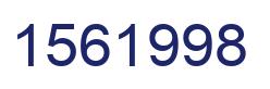 Number 1561998 blue image