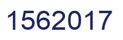 Number 1562017 blue image