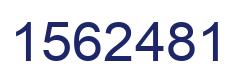 Number 1562481 blue image