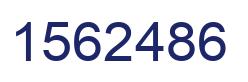Number 1562486 blue image
