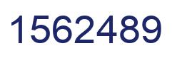 Number 1562489 blue image