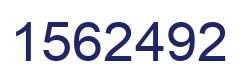 Number 1562492 blue image
