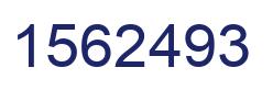Number 1562493 blue image