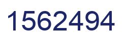 Number 1562494 blue image