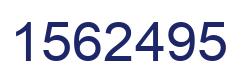 Number 1562495 blue image