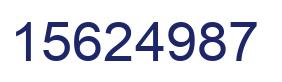 Número 15624987 imagen azul