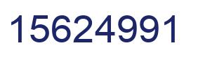 Number 15624991 blue image
