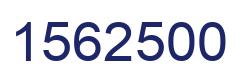 Number 1562500 blue image