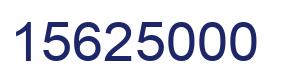 Number 15625000 blue image