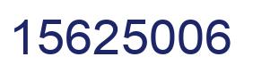 Number 15625006 blue image