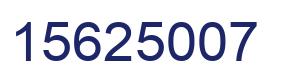 Number 15625007 blue image