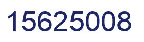 Number 15625008 blue image