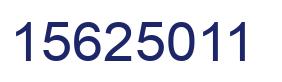Number 15625011 blue image