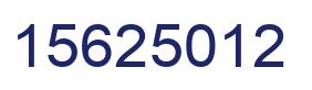 Number 15625012 blue image