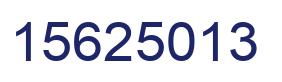 Number 15625013 blue image