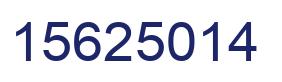 Number 15625014 blue image