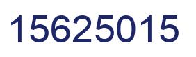 Number 15625015 blue image