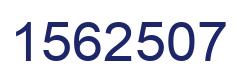 Number 1562507 blue image