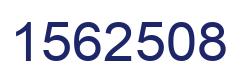 Number 1562508 blue image