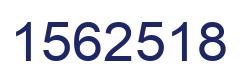 Number 1562518 blue image