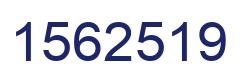 Number 1562519 blue image