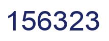 Number 156323 blue image