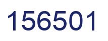 Number 156501 blue image