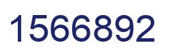 Number 1566892 blue image