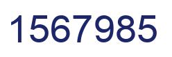 Number 1567985 blue image