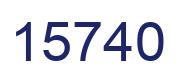 Número 15740 imagen azul