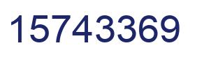 Número 15743369 imagen azul