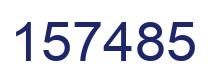 Number 157485 blue image