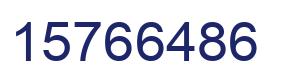 Number 15766486 blue image