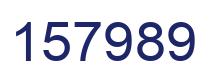 Number 157989 blue image