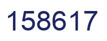 Number 158617 blue image