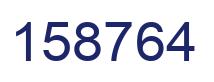 Number 158764 blue image