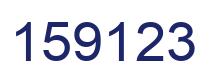 Number 159123 blue image