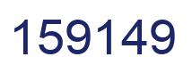 Number 159149 blue image
