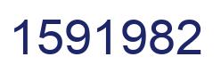 Number 1591982 blue image