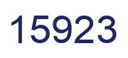 Number 15923 blue image