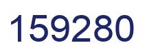Number 159280 blue image